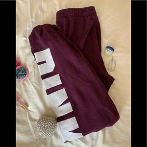 Women’s maroon Victoria’s Secret sweatpants
